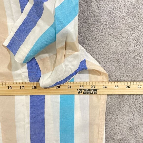 NEW Lands' End Men's L Striped Button-Down Shirt Traditional Fit Cotton/Viscose - Picture 4 of 8